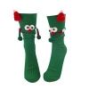 Autumn and winter scarves, Santa Claus socks, red couple gifts for women, mid-calf socks, cute children for the New Year, all trendy Item Picture
